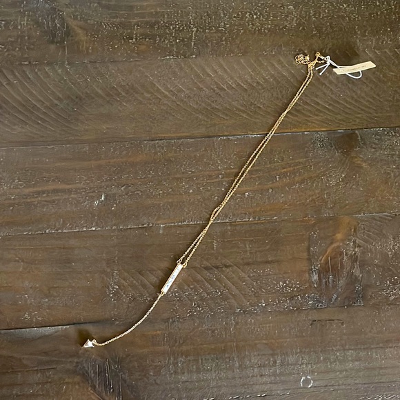 *New* “Marble” accent long gold necklace - Picture 2 of 3